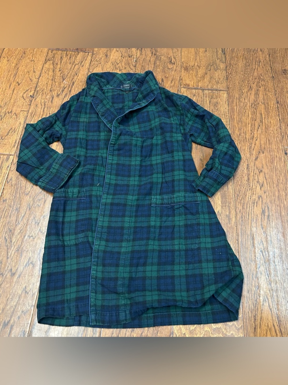 J. Crew tartan black watch Plaid robe
